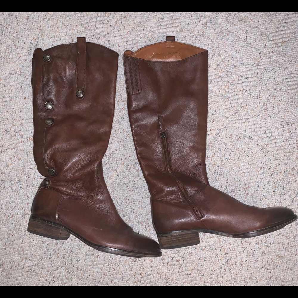 Leather boots